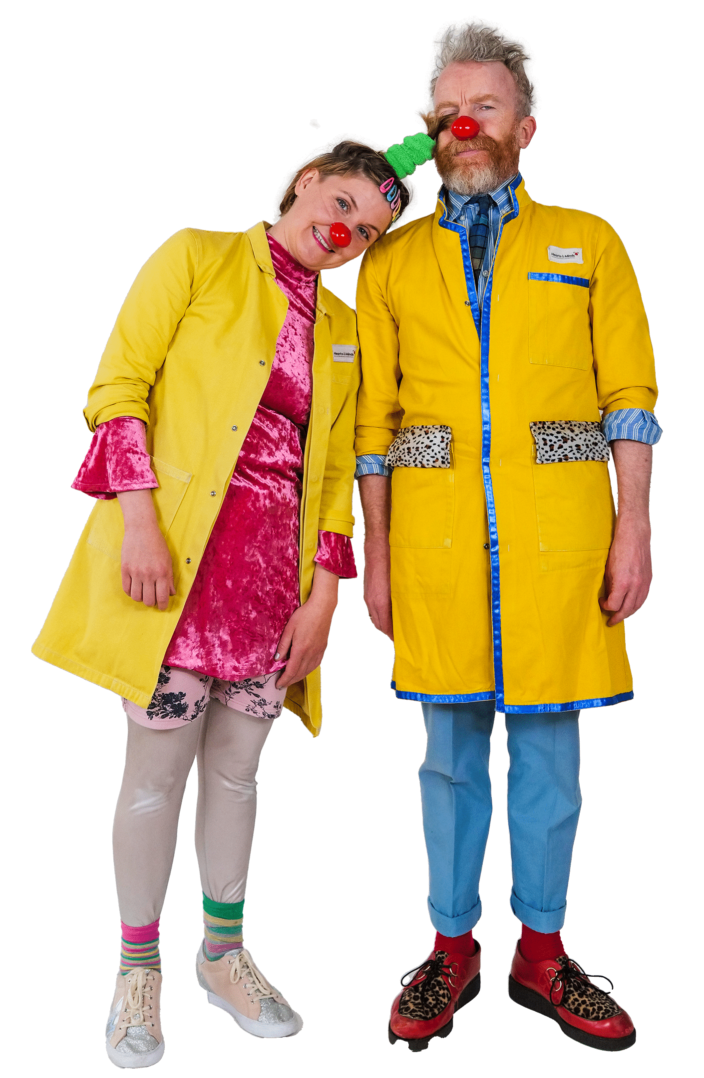 Clowndoctors Colin and friend standing together